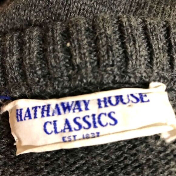 Hathaway House Classics Vtg Winter Snowflakes 100% Wool Sweater Size Large - Picture 4 of 5